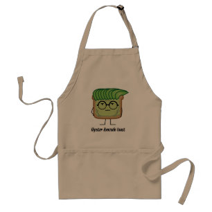 Avocado Toast Hipster Brille graue Haare Schürze