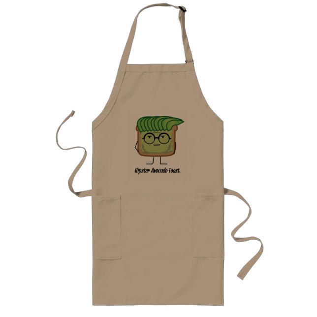 Avocado-Toast-Hipsterglas-Schmiererhaar Lange Schürze (Vorne)