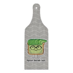 Avocado-Toast-Hipsterglas-Schmiererhaar Schneidebrett