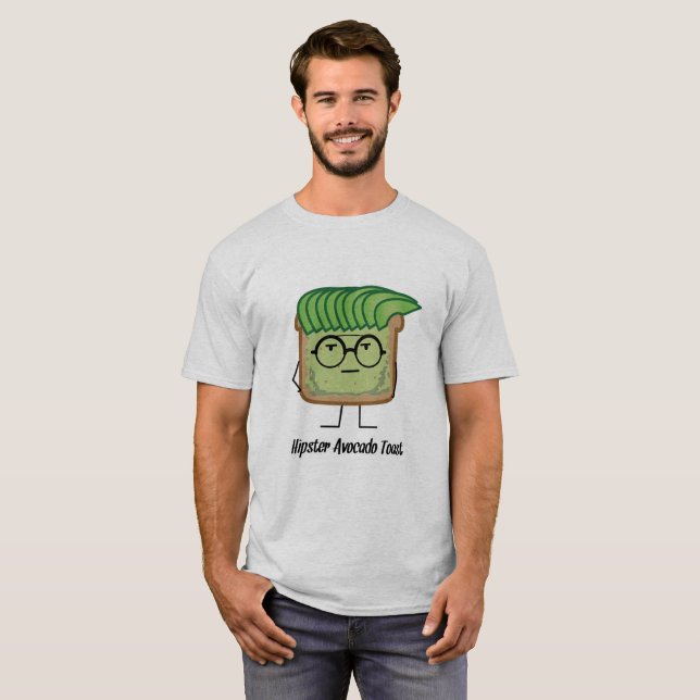 Avocado-Toast-Hipsterglas-Schmiererhaar T-Shirt (Vorne ganz)