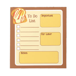 Avocado Toast mit Eiern und Tomaten Notizblock