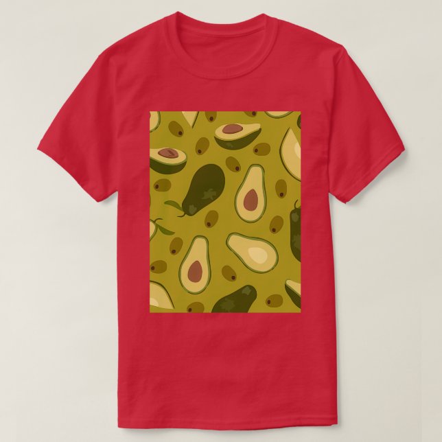 Avocado Tropical Delicious Style Floral T-Shirt (Design vorne)
