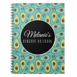 Avocado und Cilantro Salad Pattern Notizblock