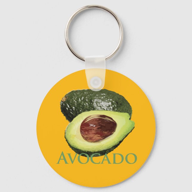 Avocado und die Hälfte Schlüsselanhänger (Vorderseite)