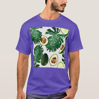 Avocado und exotische tropische Blätter T-Shirt