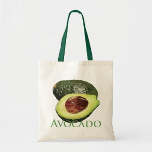 Avocado und halbes tragetasche