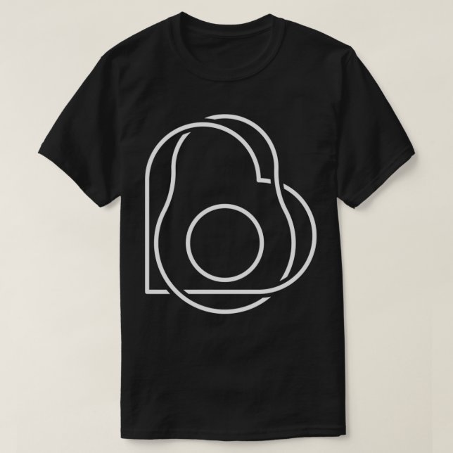 Avocado und Herz T-Shirt (Design vorne)