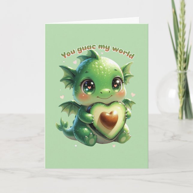 Avocado Valentine  Feiertagskarte (Vorderseite)