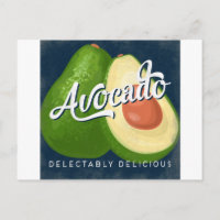 Avocado Vintage Fruchtlabel Retro