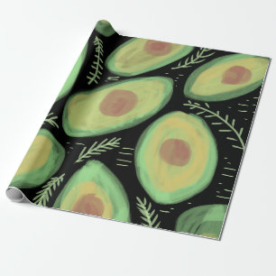Avocado-Wasserfarben-Kunst Geschenkpapier