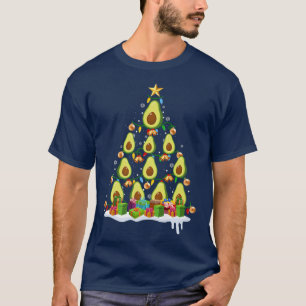 Avocado Weihnachtsbaum Holiday Fruit Lover Avocado T-Shirt