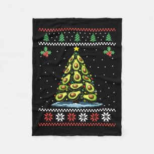 Avocado Weihnachtsbaum Ugly Weihnachtsweih Weihnac Fleecedecke
