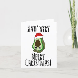 Avocado-Weihnachtskarte Feiertagskarte