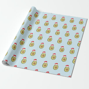Avocado Weihnachtswackelpapier Geschenkpapier