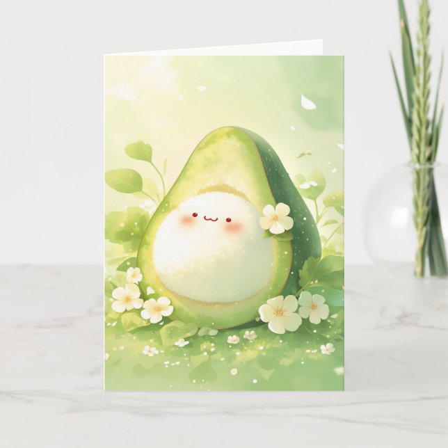 Avocado-Wonne Karte (Vorderseite)