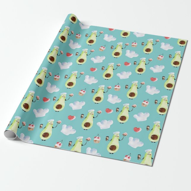 Avocado Wrapping Paper Geschenkpapier (Ungerollt)
