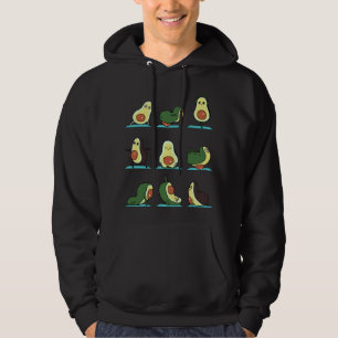 Avocado Yoga Asana Pose Meditation Lustig Hoodie