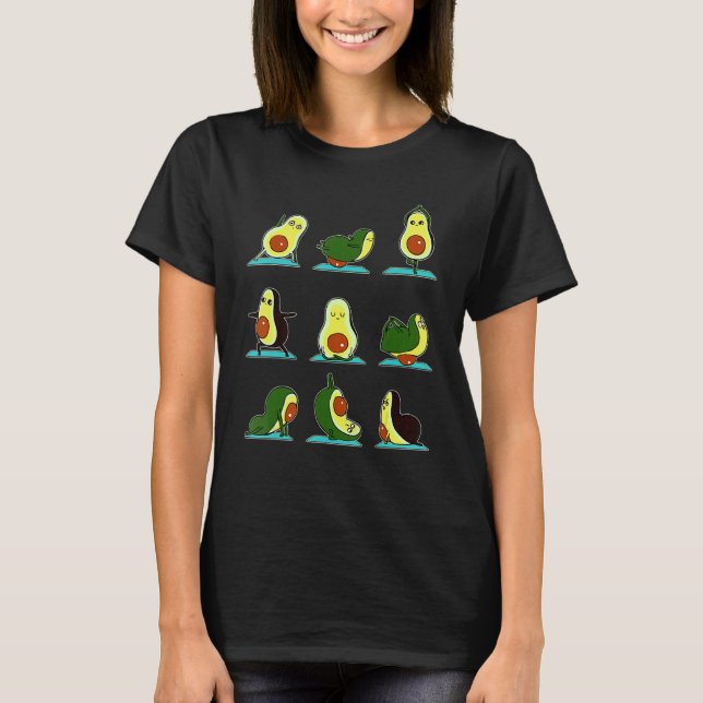 Avocado Yoga Fitness Gym Avocado Drink T-Shirt (Vorderseite)