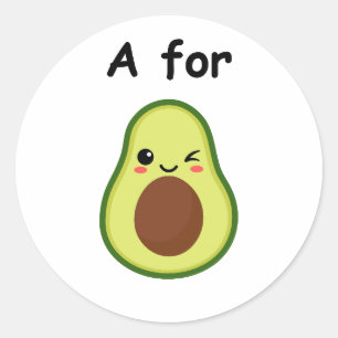 Avocadoaufkleber Runder Aufkleber