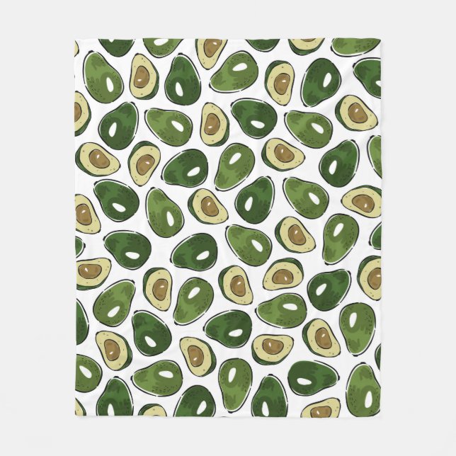 Avocadomuster Fleecedecke (Vorderseite)