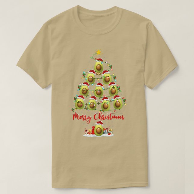 Avocados Fruit Lover Matching Santa Avocado Christ T-Shirt (Design vorne)