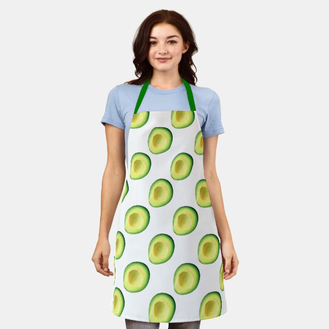 Avocados Green Fiesta All-over-Print-Schürze Schürze (Getragen)