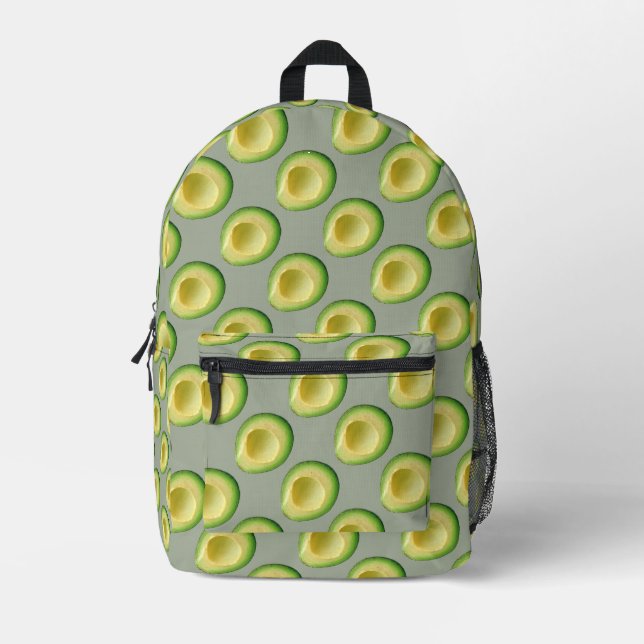 Avocados Green Guacamole 4Jojo Print Cut Nähtasche Bedruckter Rucksack (Vorderseite)