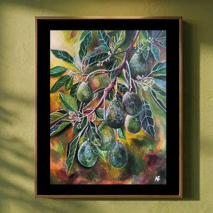 Avocados in der Herbstsonne Gemälde von Alfred Fox Poster