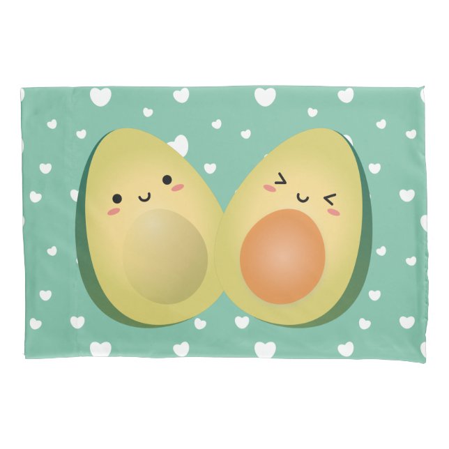Avocados in der Liebe Funny Couple Lasst uns verme Kissenbezug (Vorderseite)