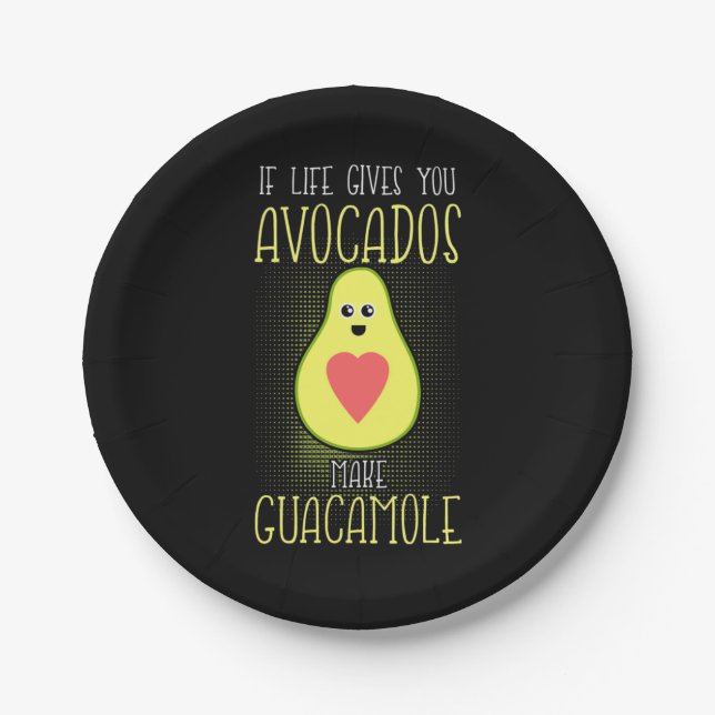 Avocados Make Guacamole Pappteller (Vorderseite)