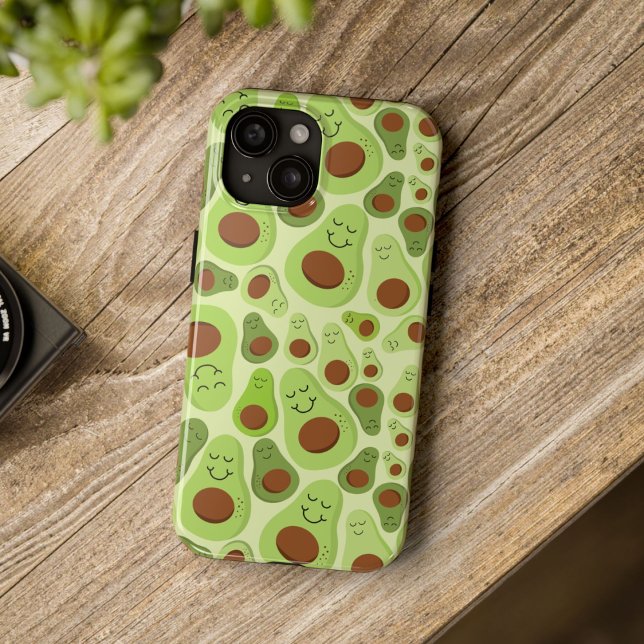 Avocados Niedlich Happy Avocado Pattern Case-Mate iPhone Hülle (Avocado Pattern Phone Case)