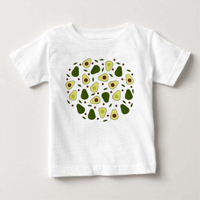 Avocados und Blätter Baby T-shirt (Vorderseite)