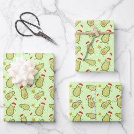 Avocados & Weihnachten Geschenkpapier Set