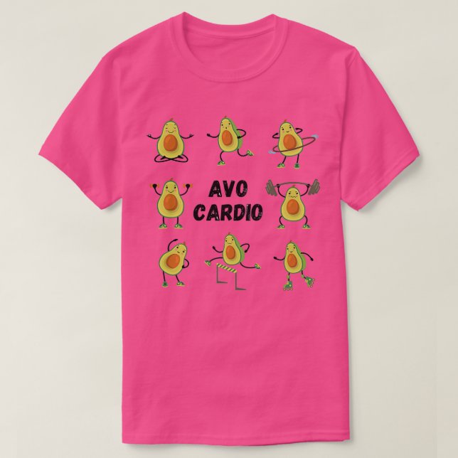 Avocardio Avo Cardio Funny Fitness Avocado Pun Pat T-Shirt (Design vorne)