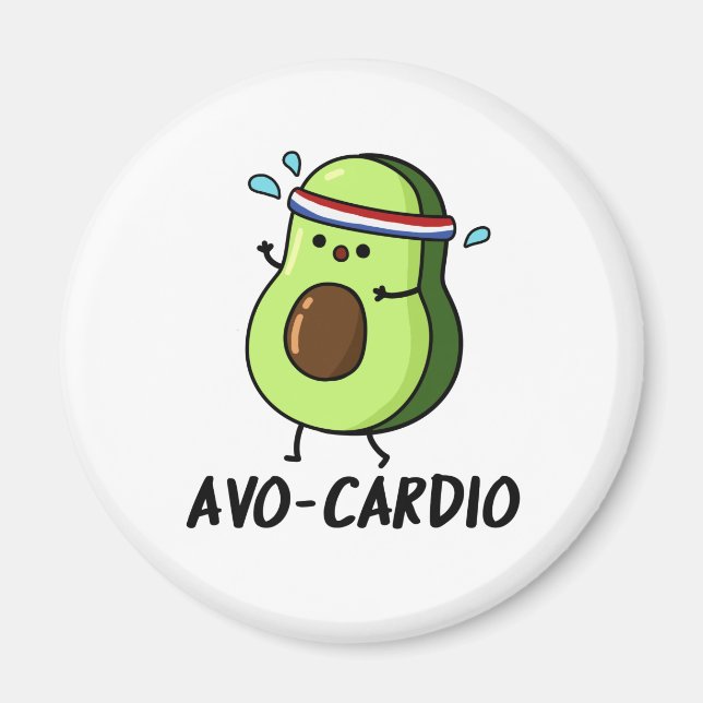 Avocardio Funny Excercise Avocado Pub Magnet (Vorne)