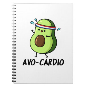Avocardio Funny Excercise Avocado Pub Notizblock