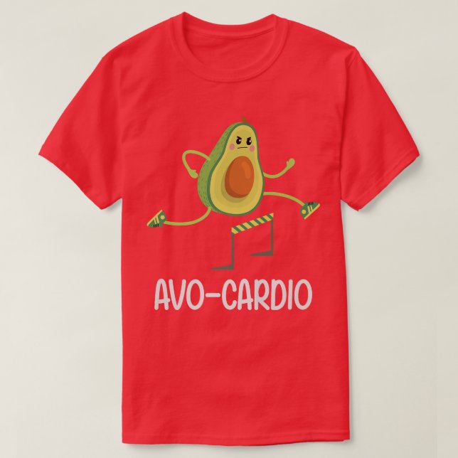 Avocardio Funny Guacamole Avocado Workout Vegan No T-Shirt (Design vorne)