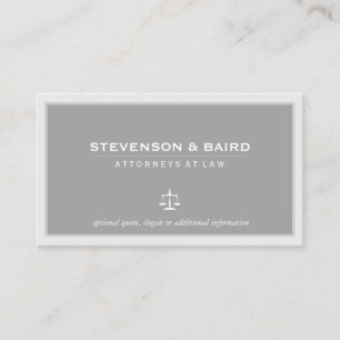 Avocat avocat Elegant Carte de visite Grey