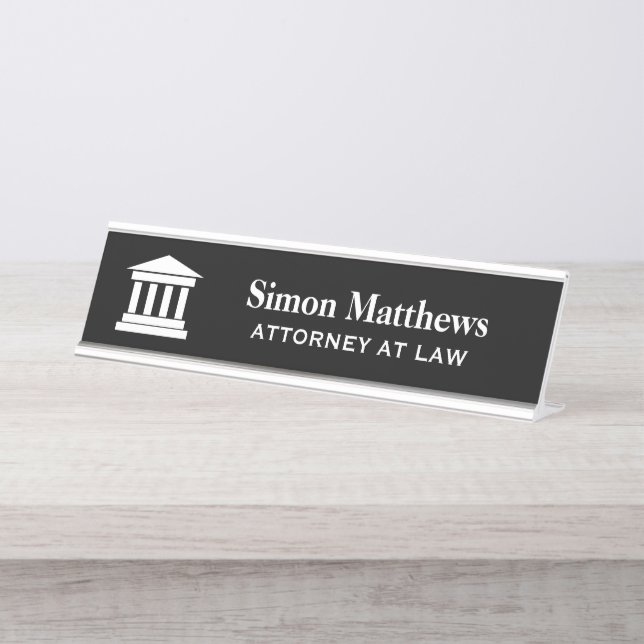 Avocat de la loi plaques de nom de bureau personna (Devant)