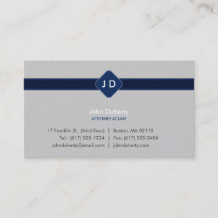 Avocat de monogramme - carte de visite