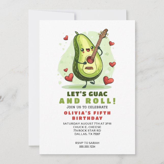 Avocat Mignon Invitation Anniversaire Personnalisé (Devant)
