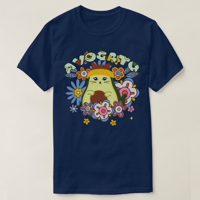 Avocat mit Blume T-Shirt (Design vorne)