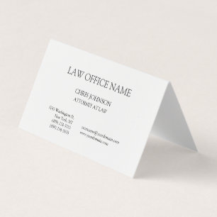 Avocat noir et blanc Carte de visite de droit