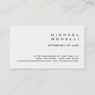 Avocat noir et blanc clair au Carte de visite de l