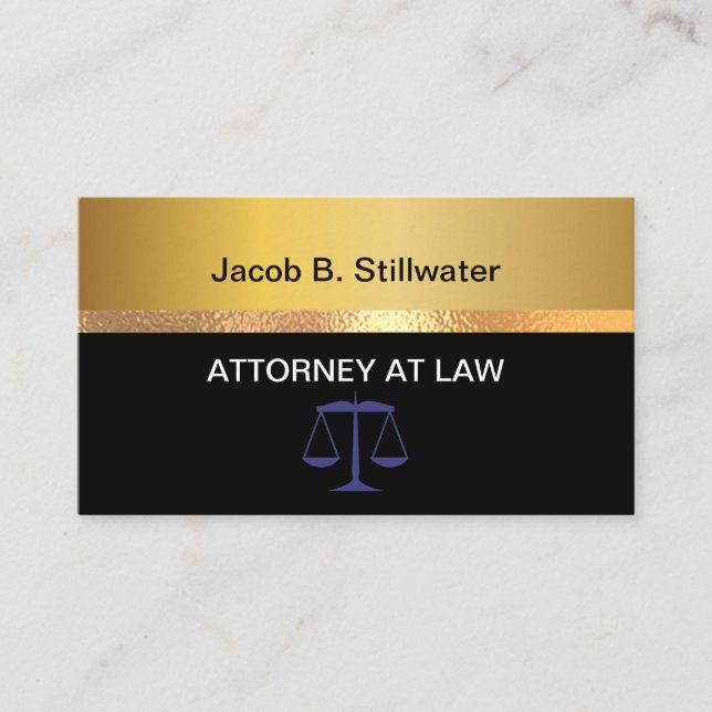Avocat Procureur Scales de justice Carte de visite (Devant)