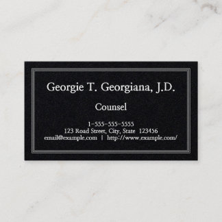 Avocat simple et sous-estimé Carte de visite