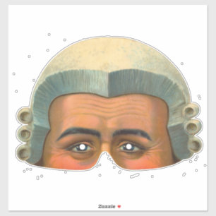 Avocat - Sticker Vintage en Masque Victorien