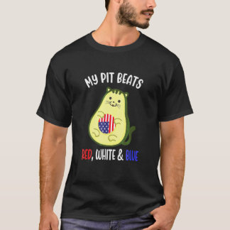 Avocato Avocado Katze 4. Juli Patriotische Frauen  T-Shirt