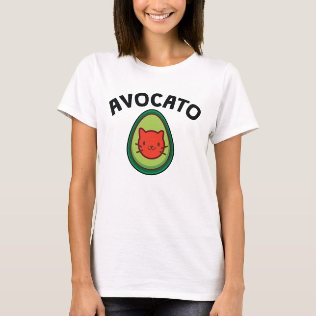 Avocato Cat und Avocado Funny Cat Lover T-Shirt (Vorderseite)