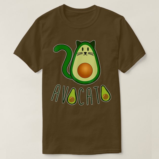 Avocato Cats Avocado Fruchtkatze Lover Animal and  T-Shirt (Design vorne)